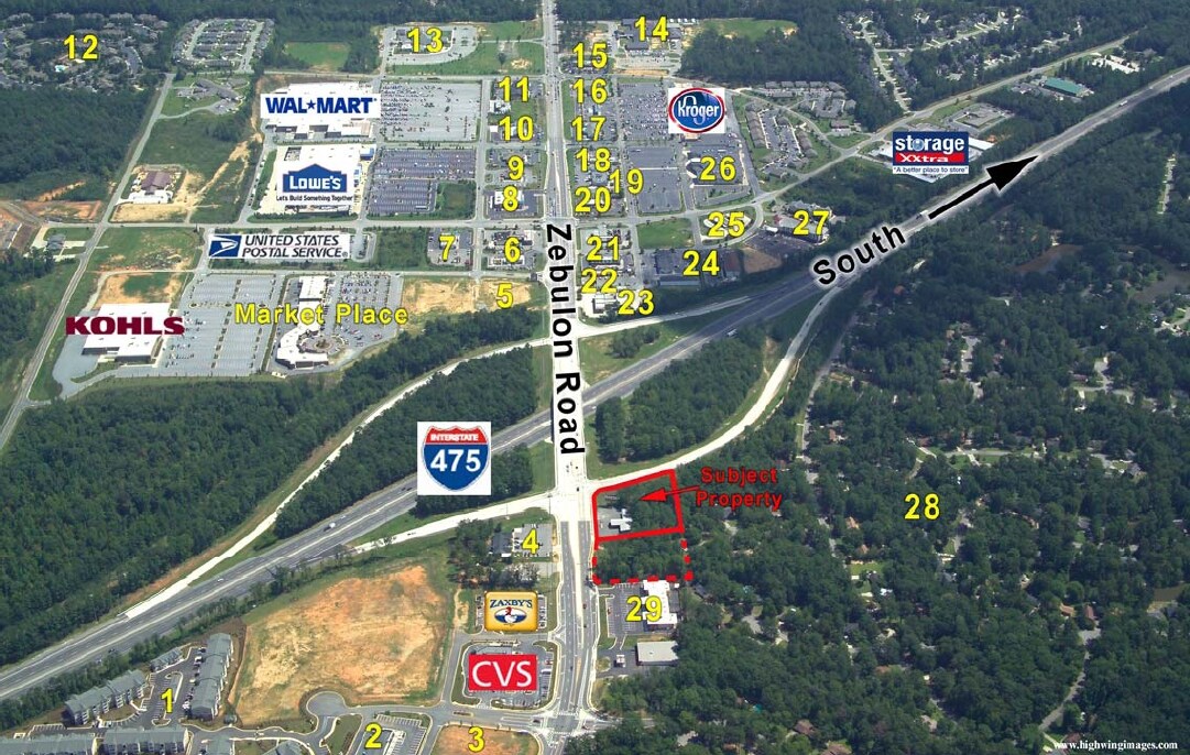 6344 Zebulon Rd, Macon-Bibb, GA for sale Aerial- Image 1 of 1