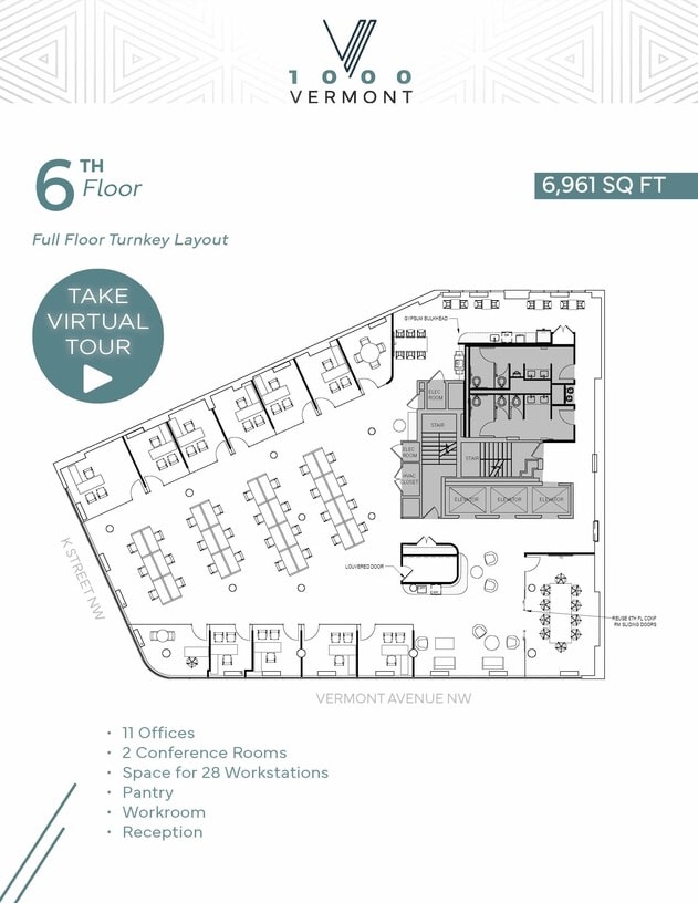 1000 Vermont Ave NW, Washington, DC for lease Floor Plan- Image 1 of 6