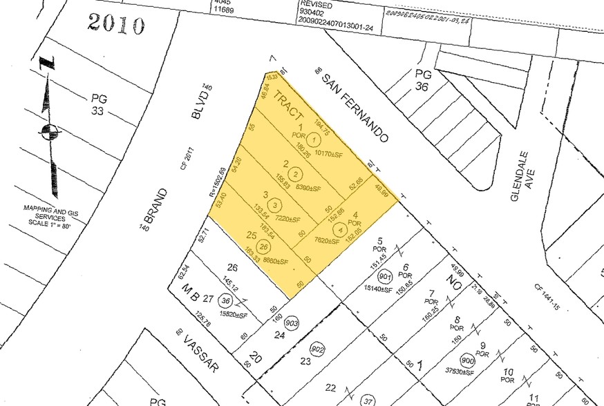 1800 S Brand Blvd, Glendale, CA for lease - Plat Map - Image 2 of 24