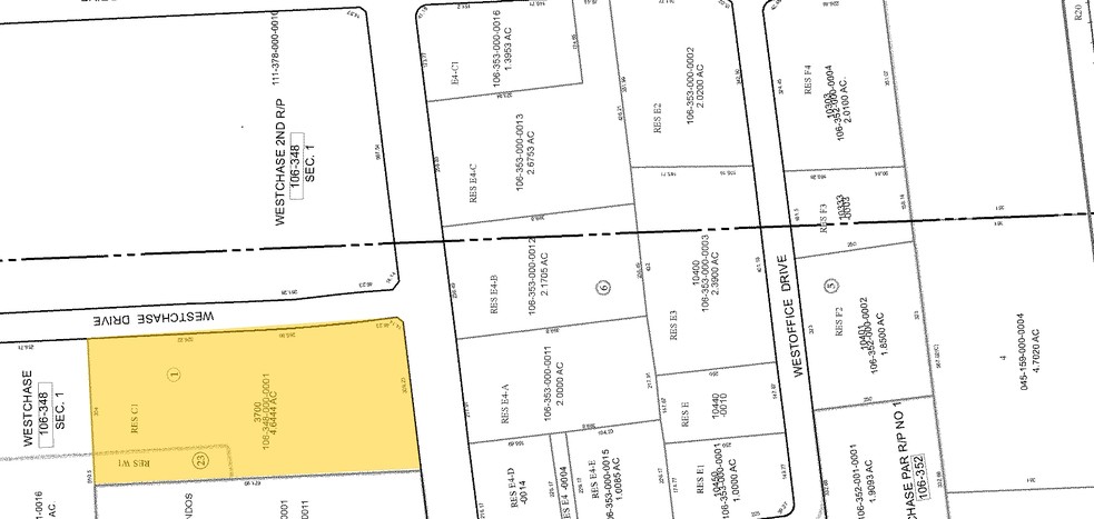 3700-3798 Westchase Dr, Houston, TX for lease - Plat Map - Image 2 of 4