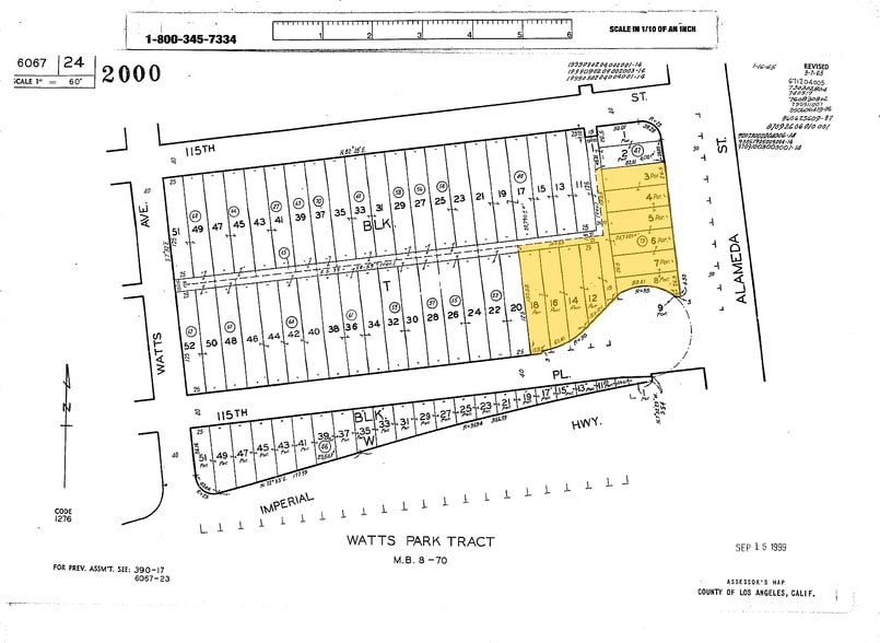 11507 S Alameda St, Los Angeles, CA for sale - Plat Map - Image 2 of 2
