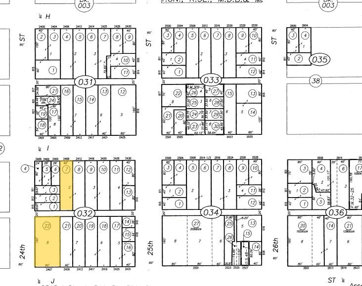 2401-2407 J St, Sacramento, CA for lease - Plat Map - Image 2 of 8