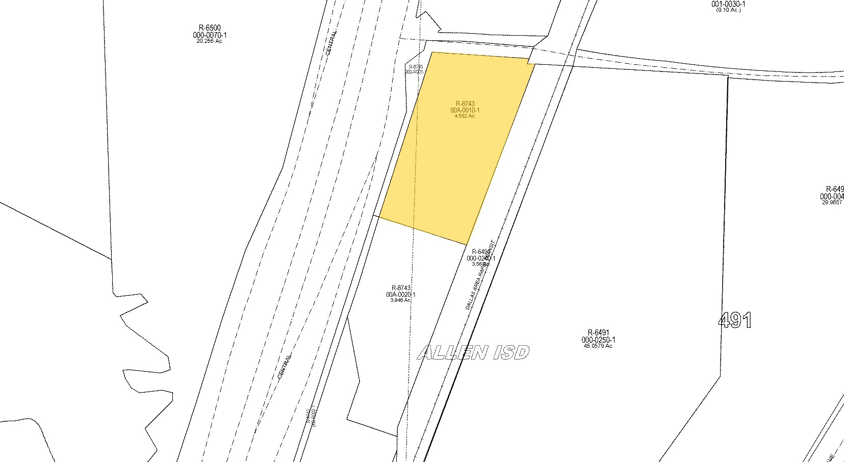 1101 Central Expy S, Allen, TX for sale Plat Map- Image 1 of 1