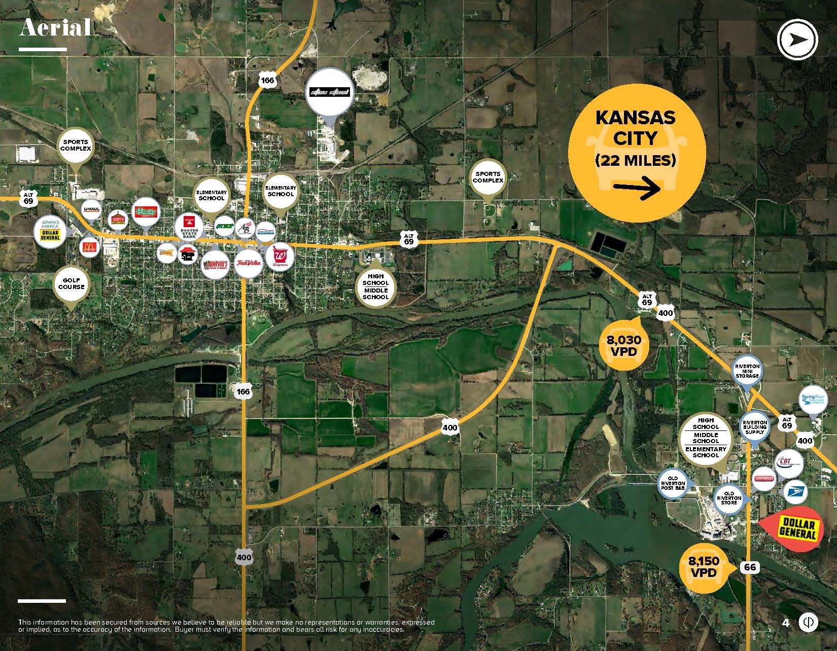 7155 Route 66, Riverton, KS for sale Aerial- Image 1 of 1