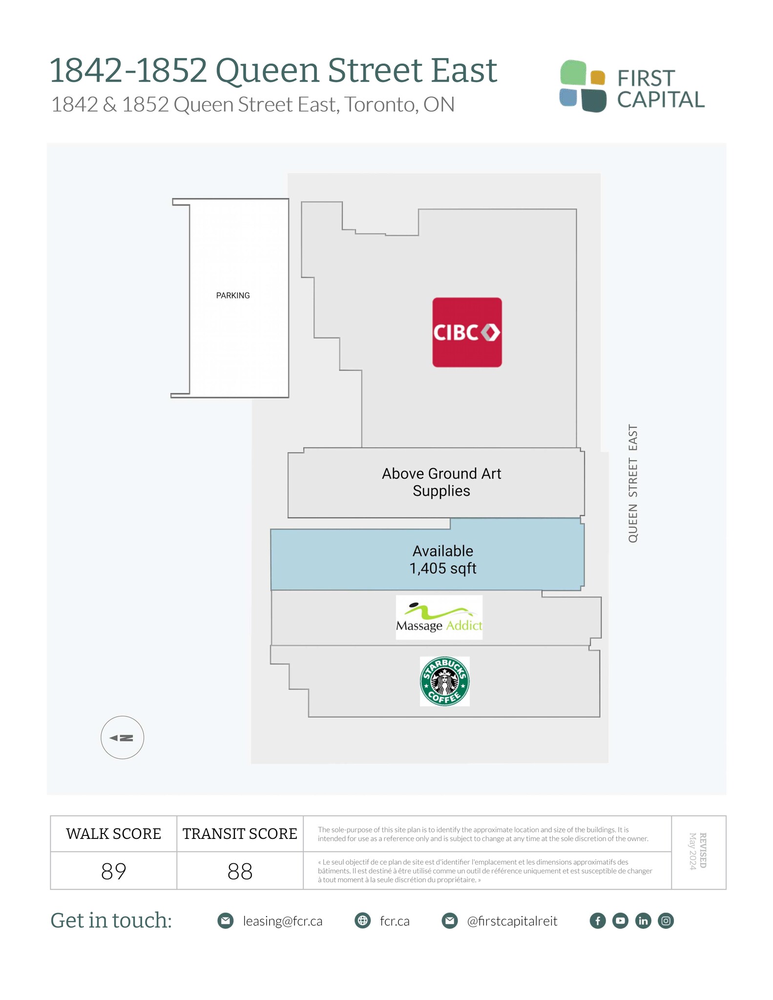 1852 Queen St, Toronto, ON for lease Site Plan- Image 1 of 1