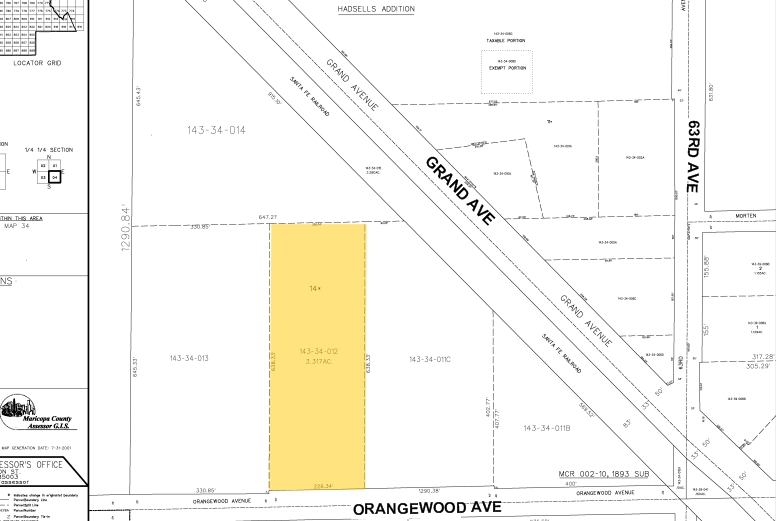 6362 W Orangewood Ave, Glendale, AZ for sale - Plat Map - Image 3 of 8