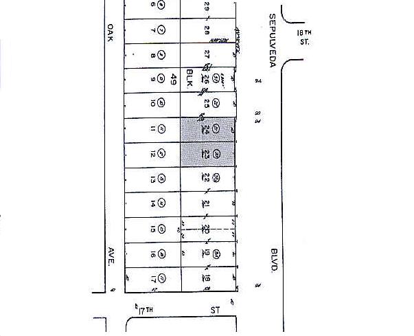 1721-1725 N Sepulveda Blvd, Manhattan Beach, CA for lease - Plat Map - Image 2 of 4