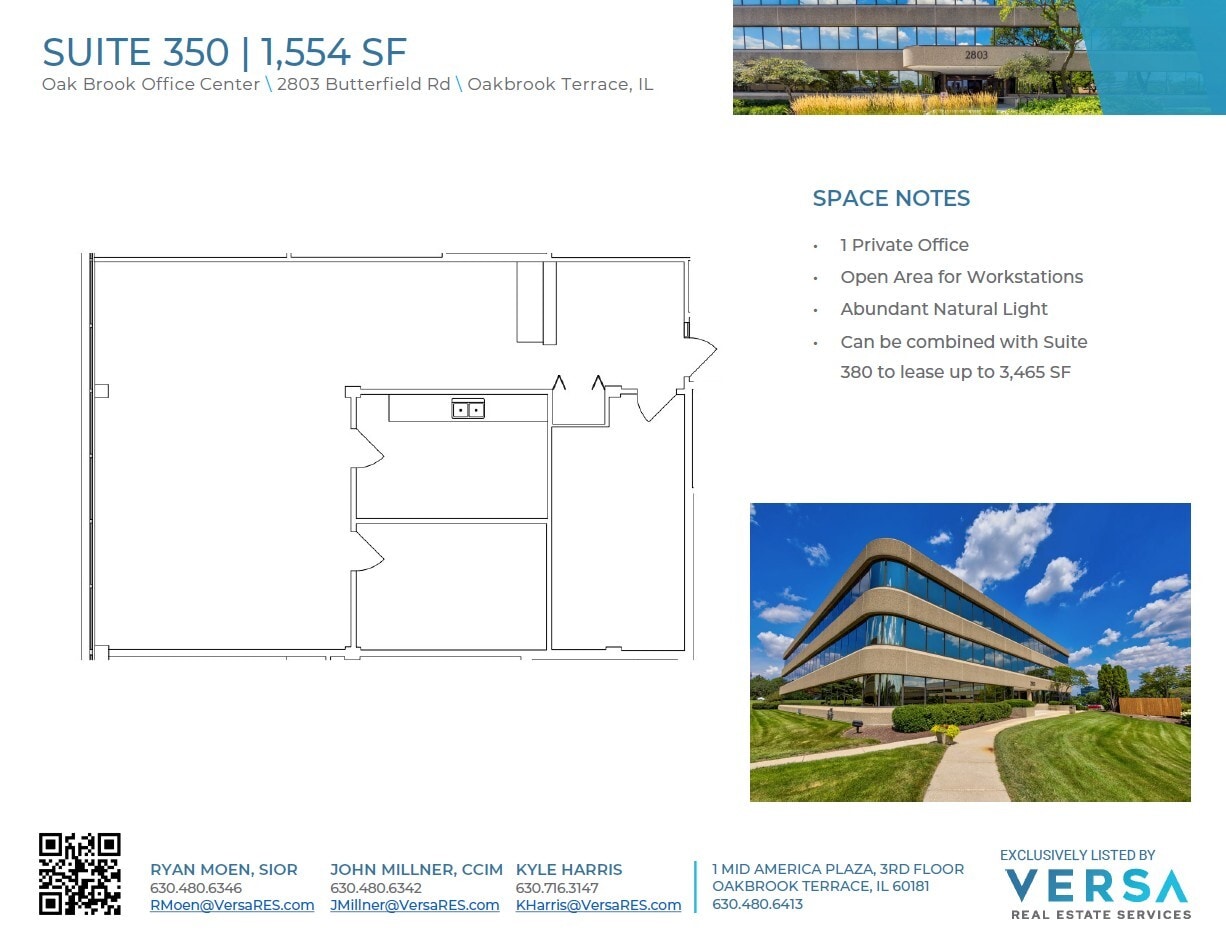 2707 Butterfield Rd, Oak Brook, IL for lease Floor Plan- Image 1 of 2