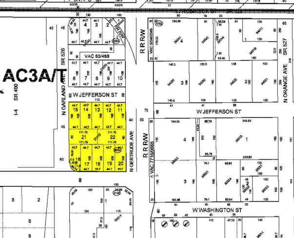 110 W Jefferson St, Orlando, FL for sale - Plat Map - Image 2 of 5