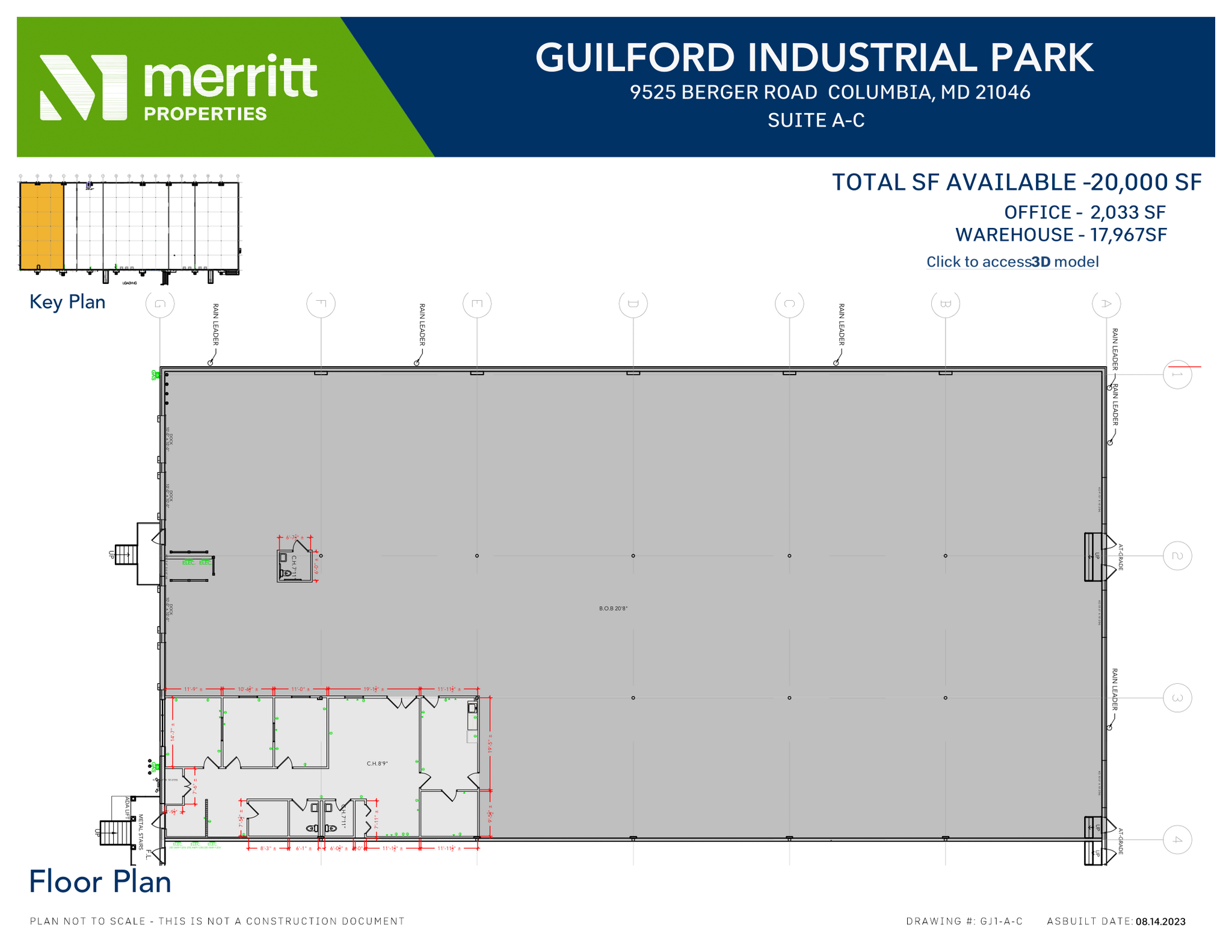 9525 Berger Rd, Columbia, MD for lease Floor Plan- Image 1 of 1