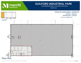 9525 Berger Rd, Columbia, MD for lease Floor Plan- Image 1 of 1