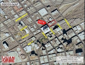 416 N Stanton St, El Paso, TX - AERIAL map view