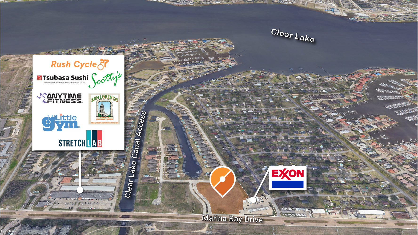 Nec Marina Bay Drive & Cypress Bay Blvd, Kemah, TX for sale Aerial- Image 1 of 4