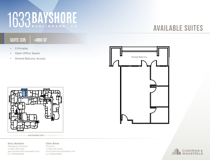 1633 Bayshore Hwy, Burlingame, CA for lease Floor Plan- Image 1 of 1