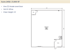 2412-2438 Minnis Dr, Haltom City, TX for lease Floor Plan- Image 1 of 1