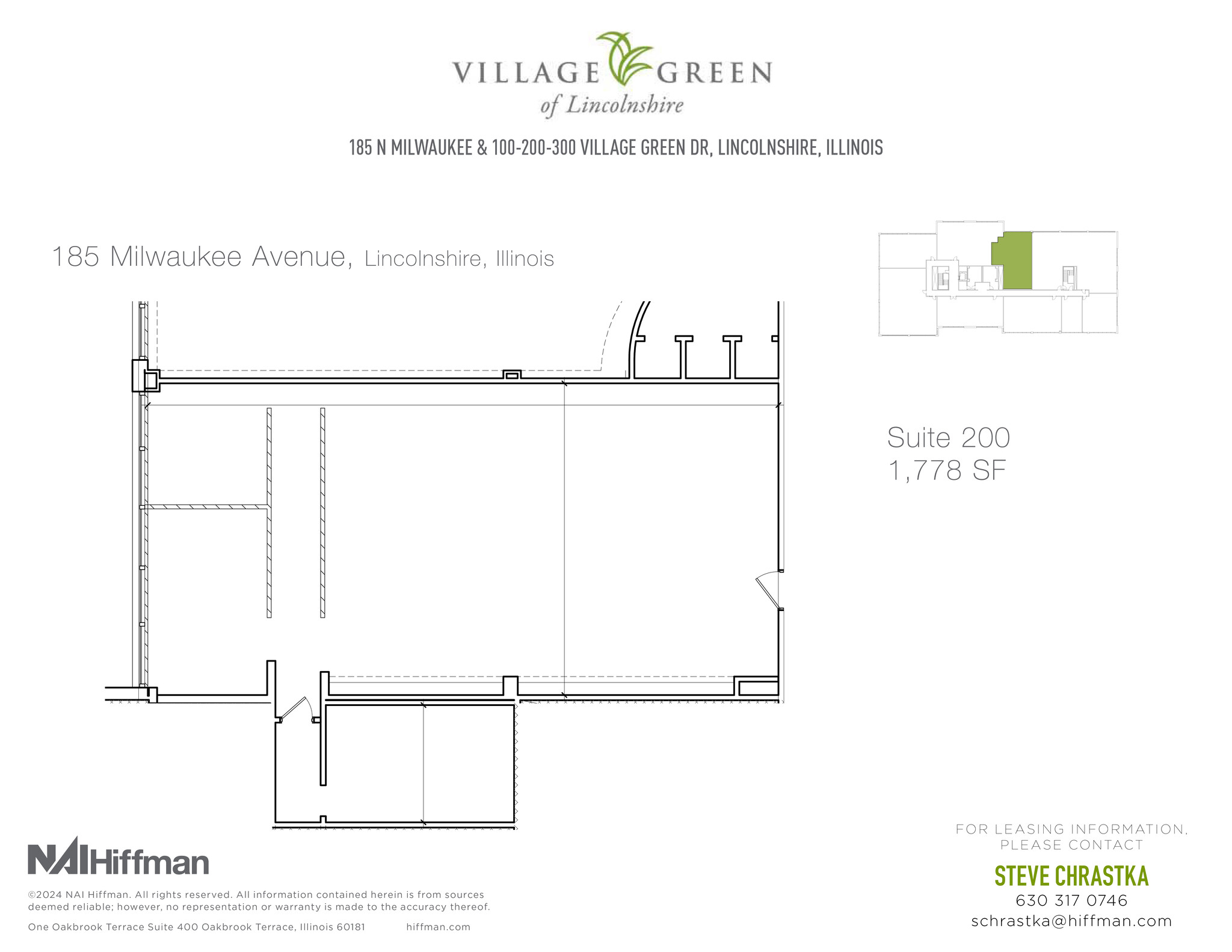 200 Village Green Dr, Lincolnshire, IL for lease Floor Plan- Image 1 of 2