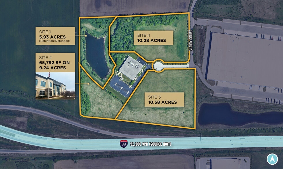 2850 Vision Ct, Aurora, IL for sale - Site Plan - Image 1 of 2