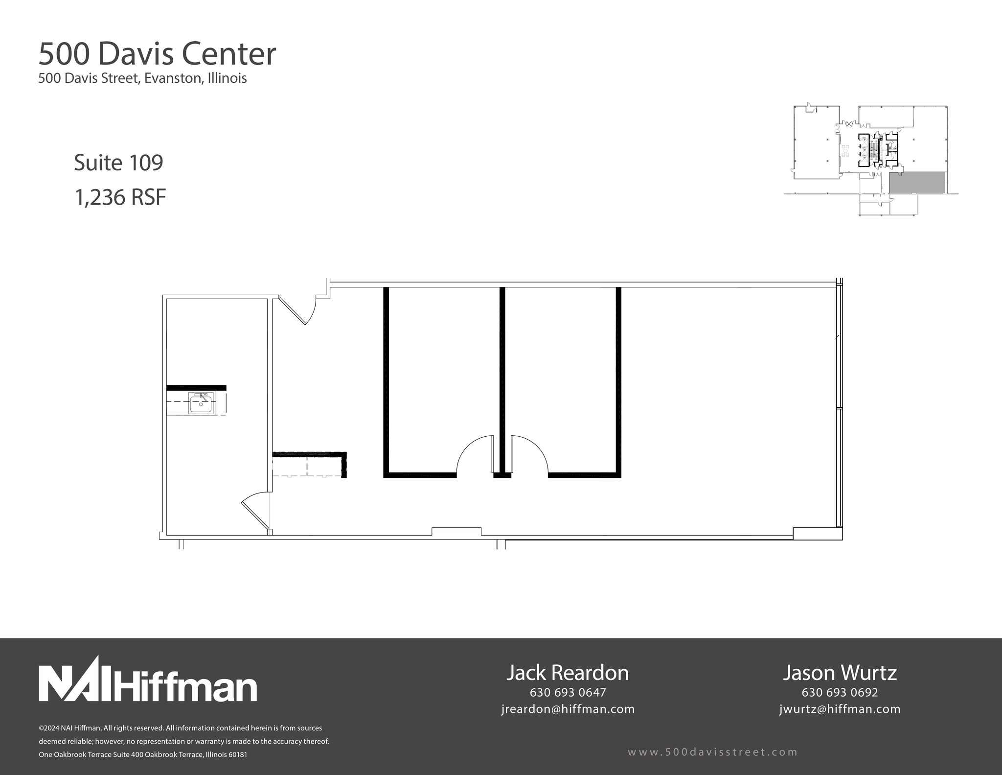 500 Davis St, Evanston, IL for lease Floor Plan- Image 1 of 1