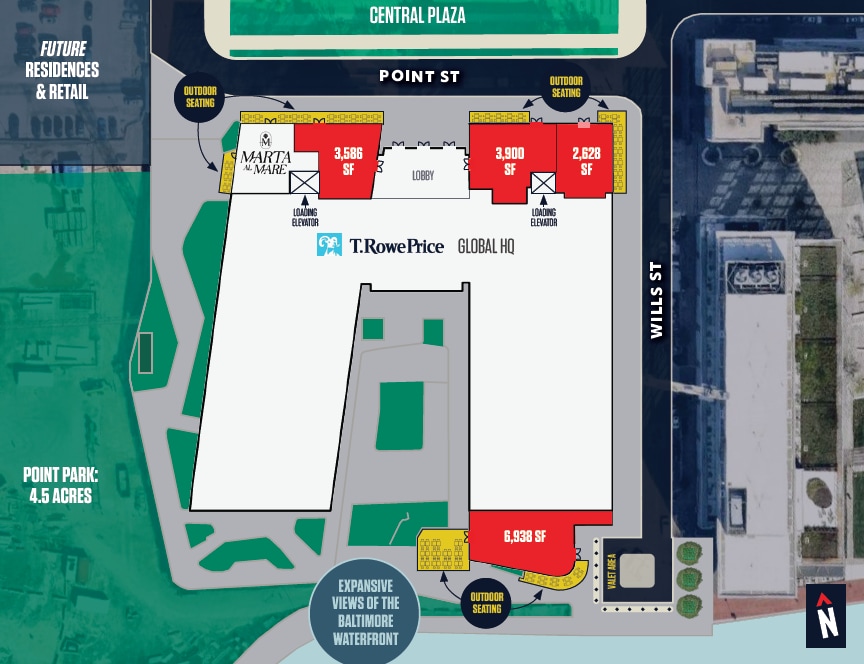 1307 Point St, Baltimore, MD for lease Floor Plan- Image 1 of 1