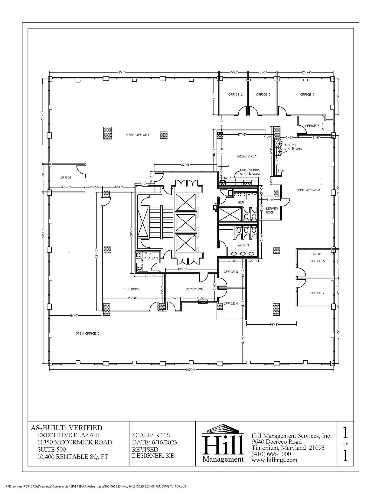 11350 McCormick Rd, Hunt Valley, MD for lease Floor Plan- Image 1 of 1