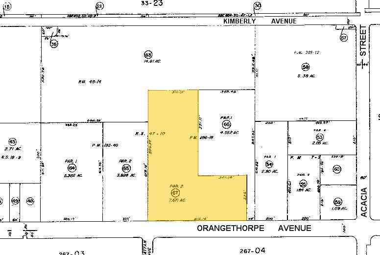 1521 E Orangethorpe Ave, Fullerton, CA for lease - Plat Map - Image 2 of 5