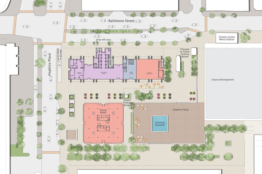 10 Hopkins Plz, Baltimore, MD for lease - Site Plan - Image 2 of 2