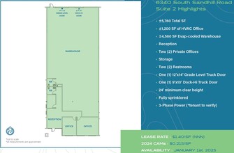 6320 S Sandhill Rd, Las Vegas, NV for lease Floor Plan- Image 1 of 5