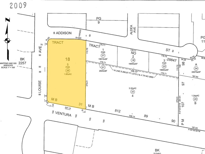 17255-17287 Ventura Blvd, Encino, CA for lease - Plat Map - Image 2 of 11