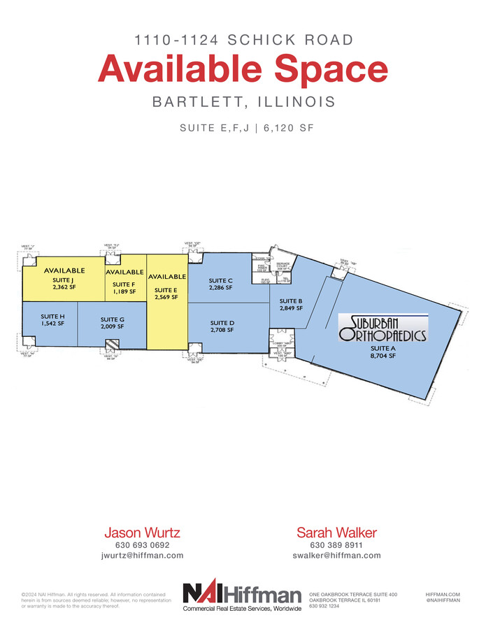 1110-1124 Schick Rd, Bartlett, IL 60103 - Unit J -  - Floor Plan - Image 1 of 1