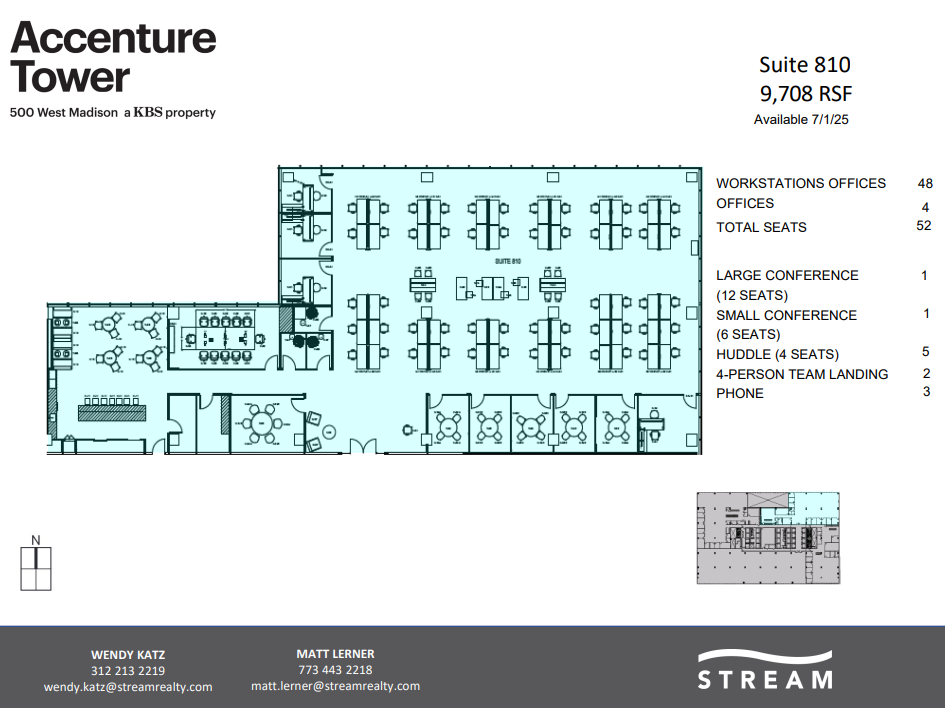 500 W Madison St, Chicago, IL for lease Floor Plan- Image 1 of 1