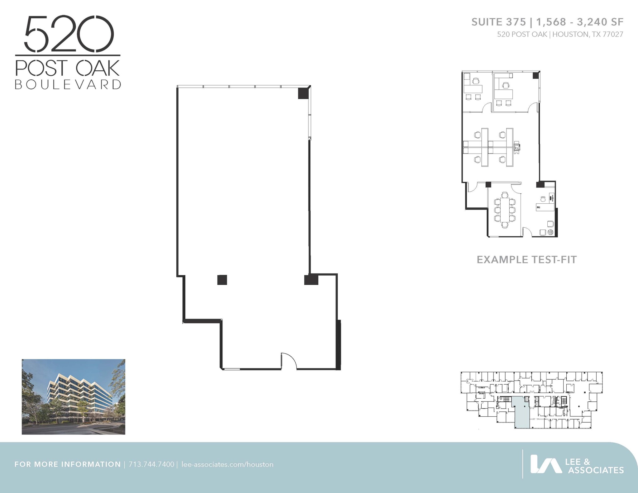 520 Post Oak Blvd, Houston, TX for lease Floor Plan- Image 1 of 2