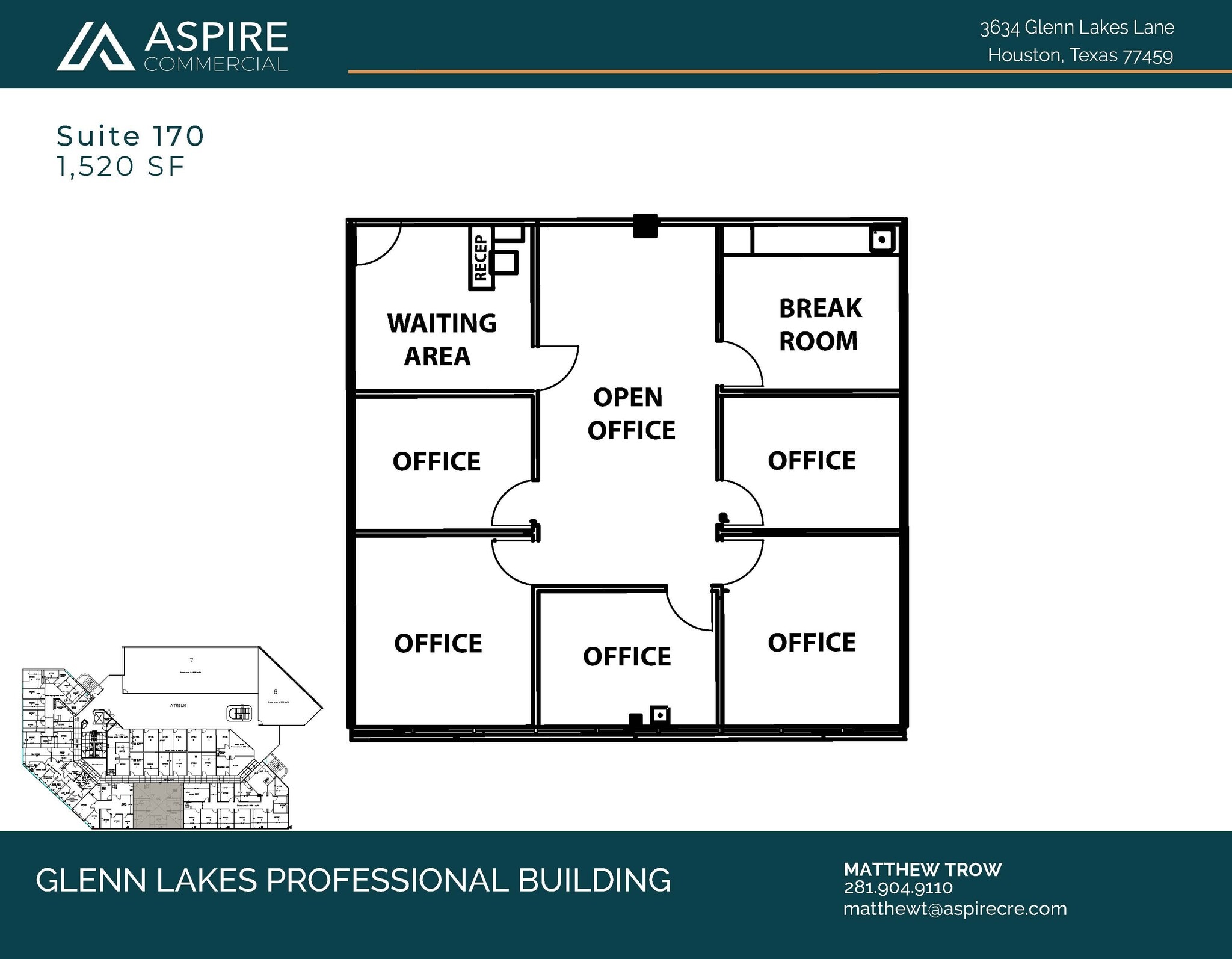3634 Glenn Lakes Lane, Missouri City, TX for lease Floor Plan- Image 1 of 1