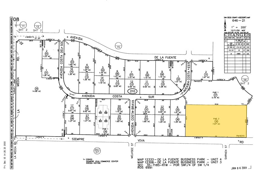 8830 Siempre Viva Rd, San Diego, CA for lease - Plat Map - Image 2 of 8