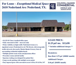 More details for 2610 Nederland Ave, Nederland, TX - Office/Medical for Lease