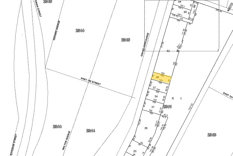 346 Grand Concourse, Bronx, NY for sale Plat Map- Image 1 of 1