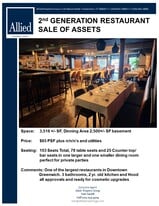 2nd GENERATION RESTAURANT FOR SALE - Bar