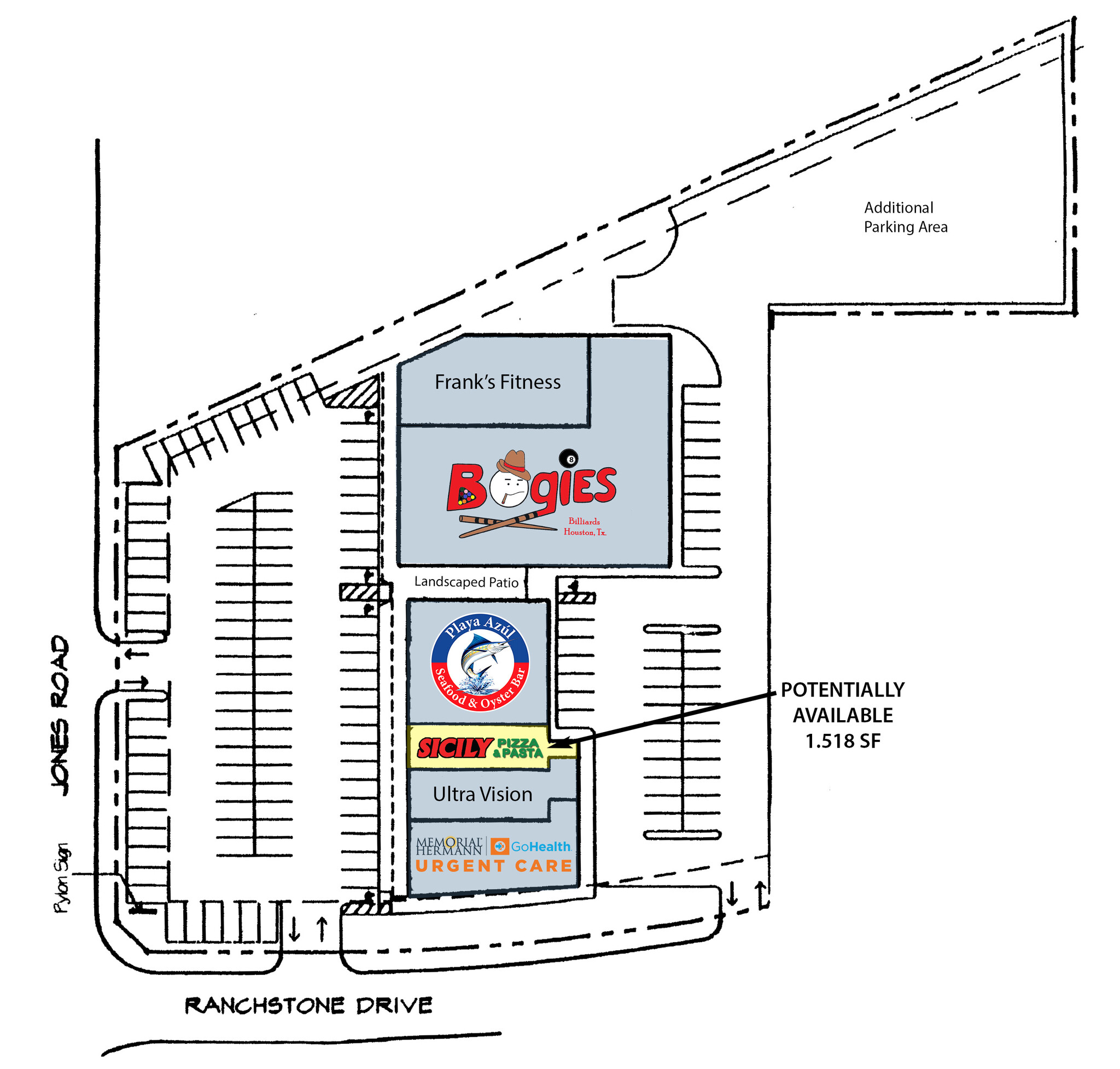 9606-9638 Jones Rd, Houston, TX for lease Site Plan- Image 1 of 1