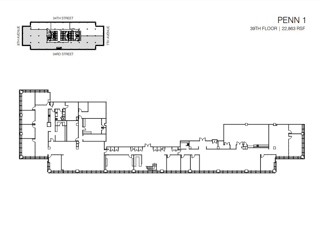 PENN 1, New York, NY for lease Floor Plan- Image 1 of 2