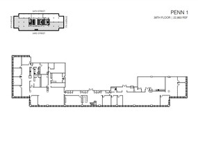 PENN 1, New York, NY for lease Floor Plan- Image 1 of 2