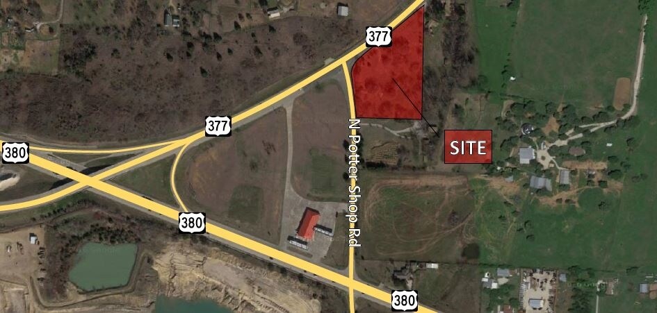 1000 N Potter Shop Rd, Cross Roads, TX for sale Aerial- Image 1 of 6