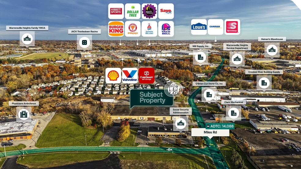 18807 Miles Rd, Warrensville Heights, OH for sale - Aerial - Image 1 of 2