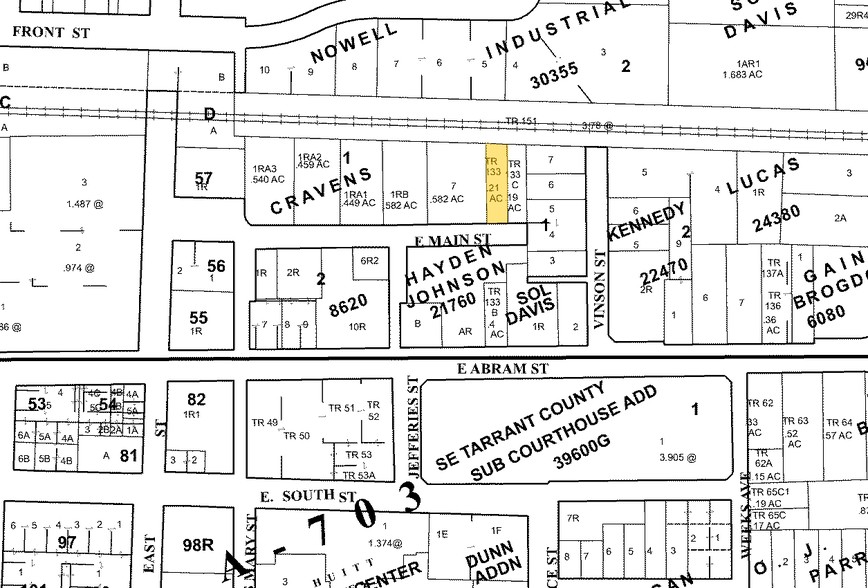 609 E Main St, Arlington, TX for lease - Plat Map - Image 2 of 4