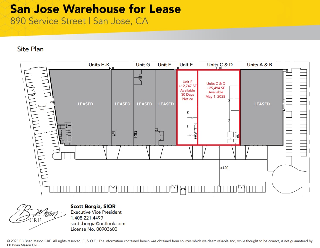 890 Service St, San Jose, CA for lease Floor Plan- Image 1 of 1