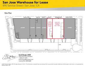 890 Service St, San Jose, CA for lease Floor Plan- Image 1 of 1