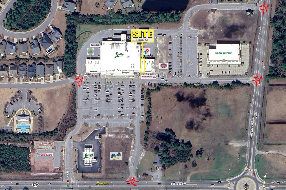 6278 Beach Dr SW, Ocean Isle Beach, NC for lease Aerial- Image 1 of 4