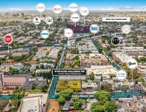 8730-8736 Holloway Dr, West Hollywood, CA - AERIAL  map view - Image1