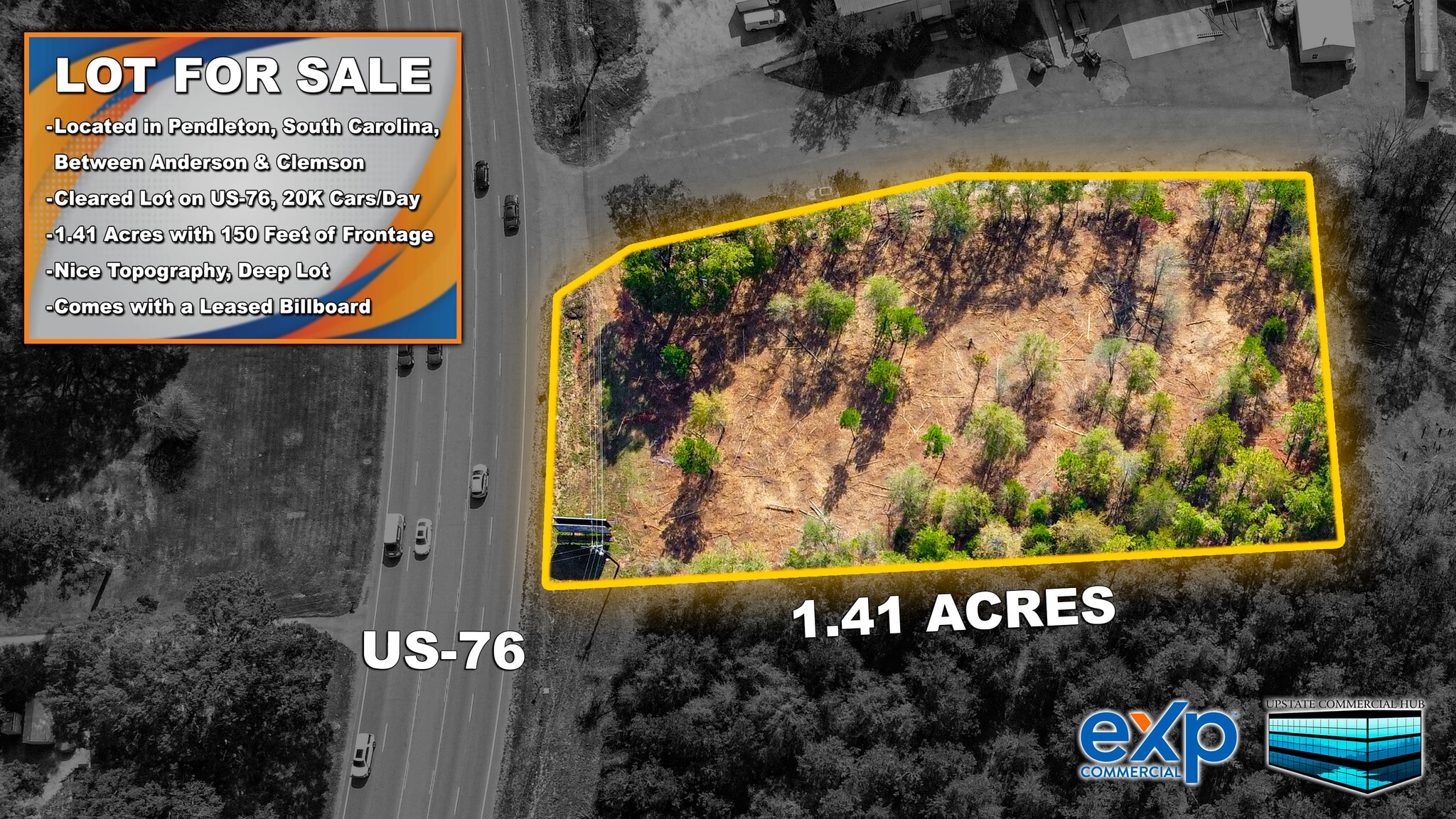 6515 US-76, Pendleton, SC for sale Aerial- Image 1 of 13