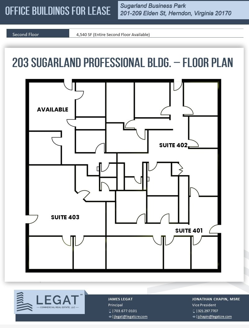 201-203 Elden St, Herndon, VA for lease Floor Plan- Image 1 of 1