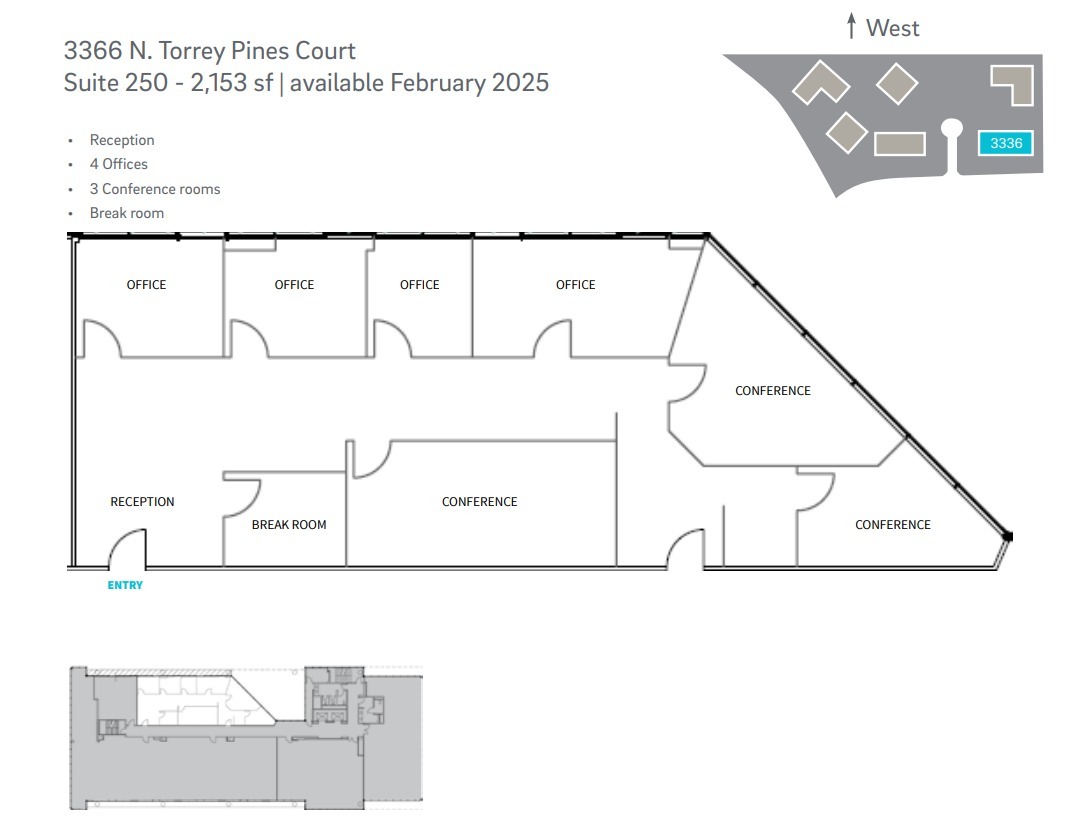 3333 N Torrey Pines Ct, La Jolla, CA for lease Floor Plan- Image 1 of 1