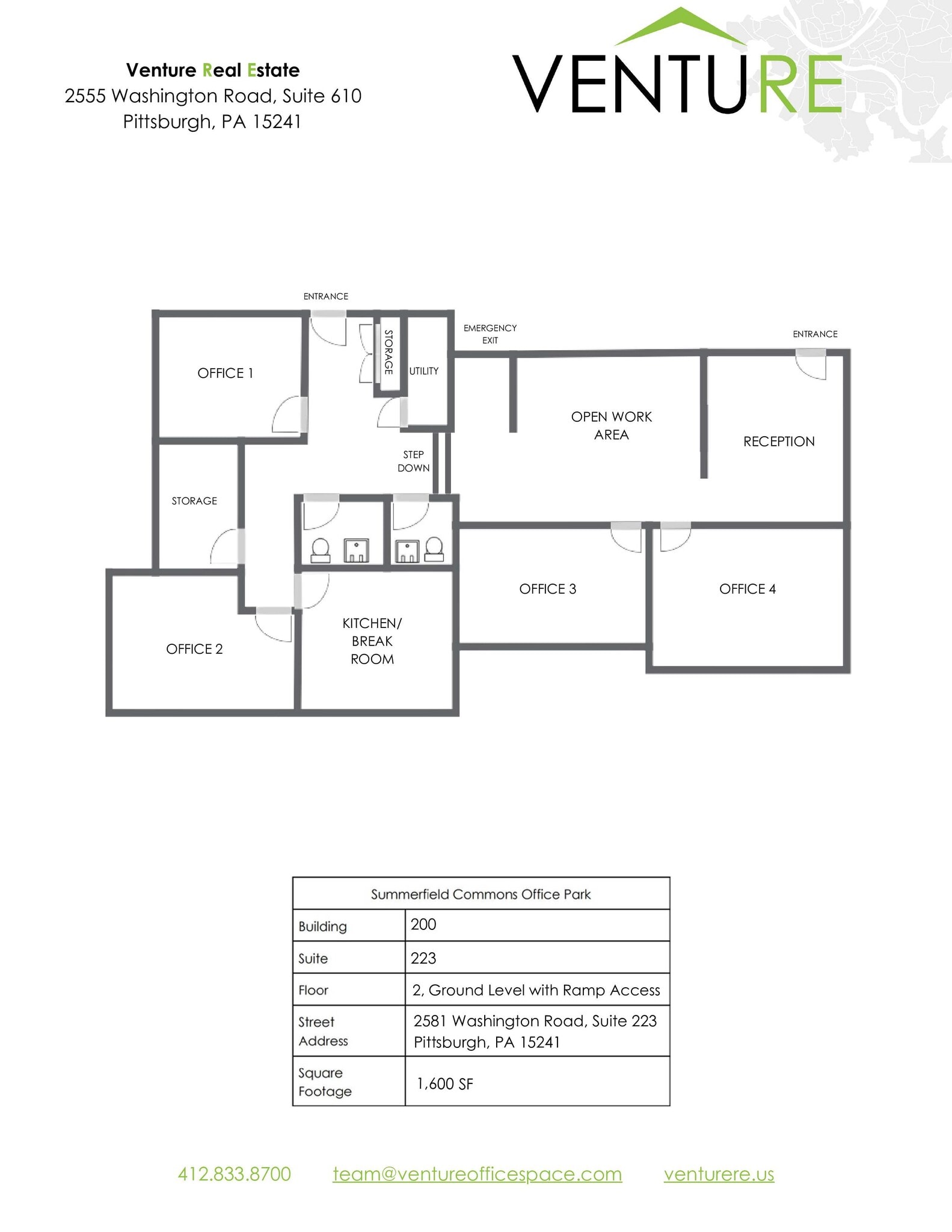 2555 Washington Rd, Pittsburgh, PA for lease Floor Plan- Image 1 of 9